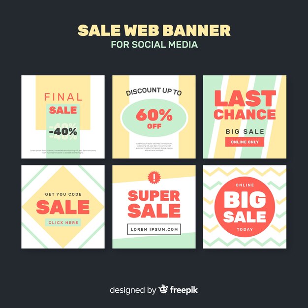 Sale web banner for social media