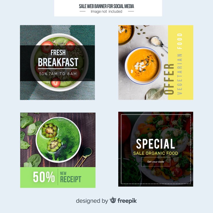 Free Vector sale web banner for social media