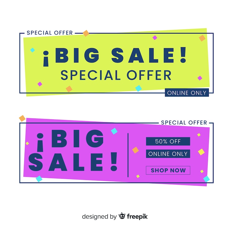 Free Vector sales banner collection