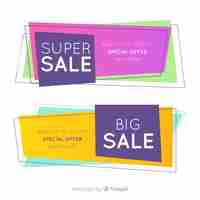 Free vector sales banner collection
