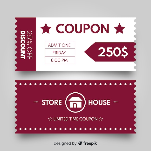 Sales concept with coupon