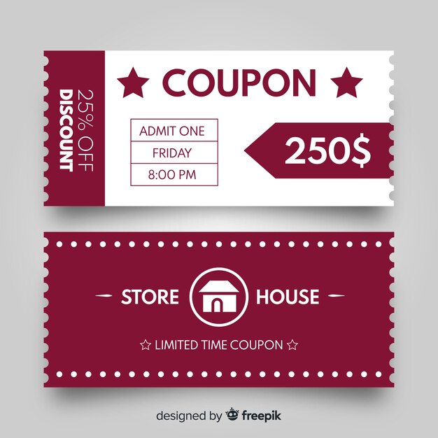 Sales concept with coupon