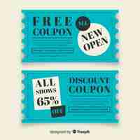 Free vector sales concept with coupon