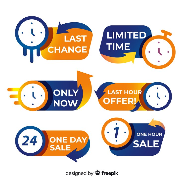 Free Vector sales countdown banner collection