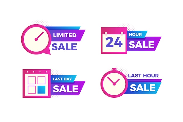 Free vector sales countdown banner collection