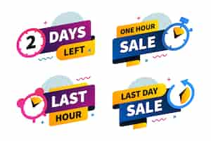 Free vector sales countdown banner collection