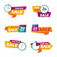 Free vector sales countdown banner collection