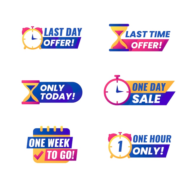 Sales countdown banner collection