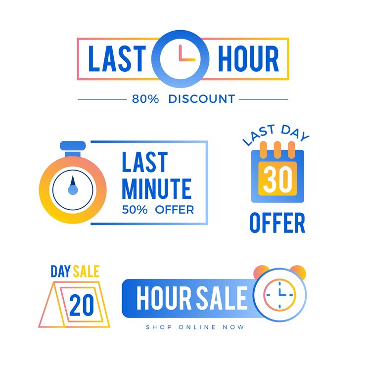 Free Vector sales countdown banner collection