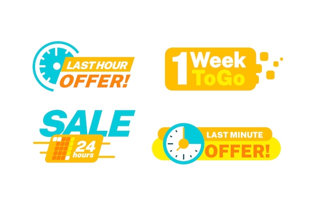 Free vector sales countdown banner collection