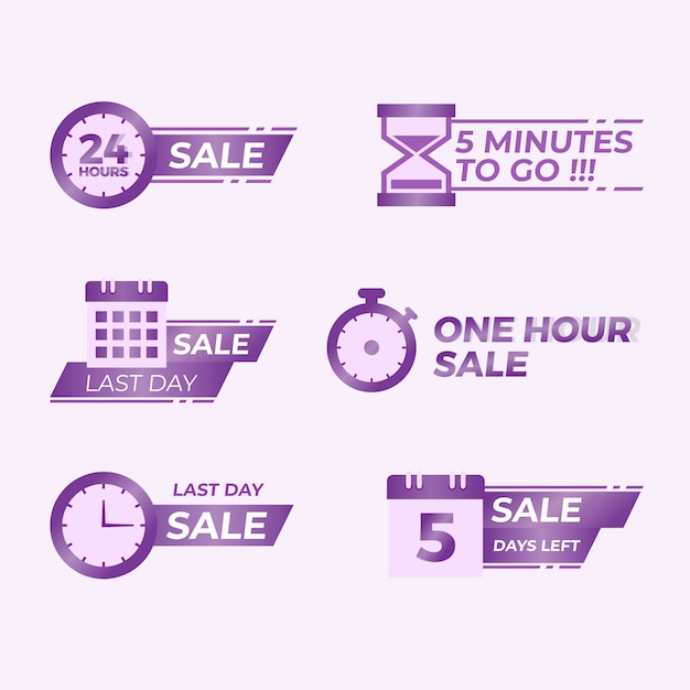 Sales countdown banner collection