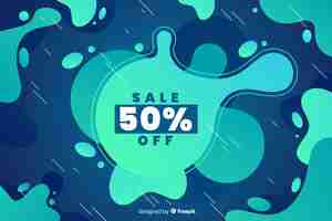 Free vector sales fluid effect decorative background