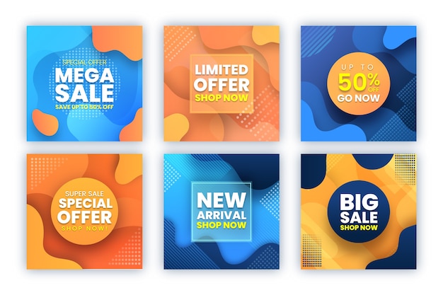 Free vector sales instagram post collection