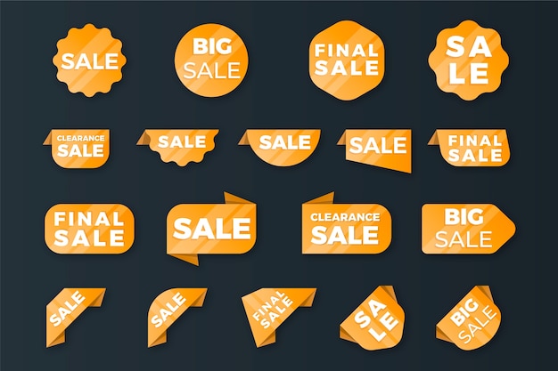 Free vector sales label collection