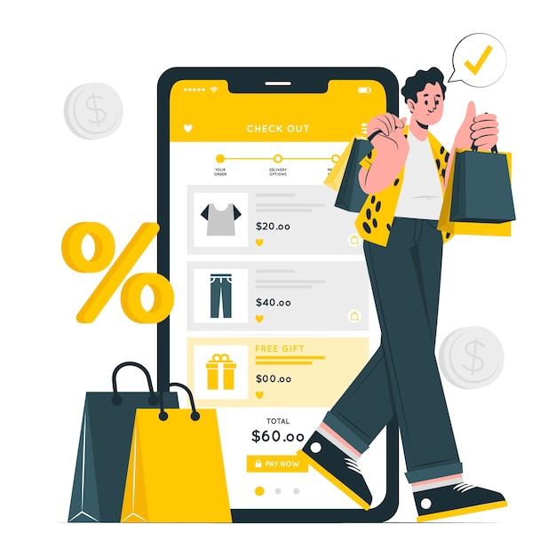 Free vector sales promotion concept illustration