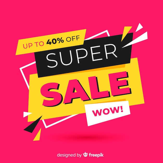 Free vector sales promotion on pink background