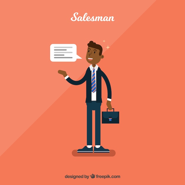 Free vector salesman talking