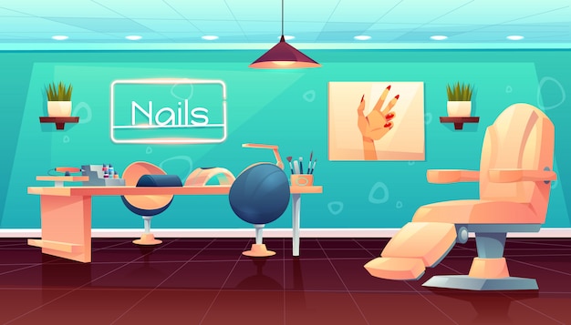 Salon for manicure, pedicure nails care procedures