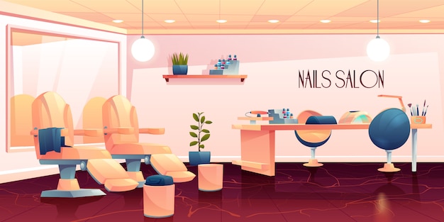 Salon for manicure, pedicure nails care procedures