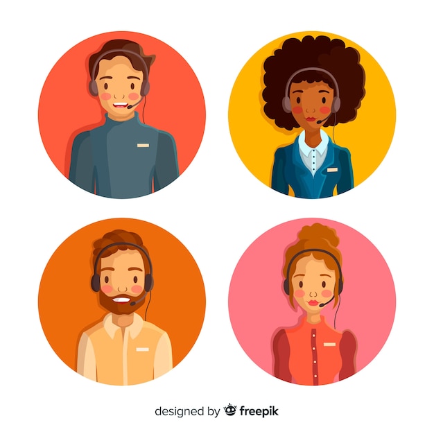 Sample of call center avatars