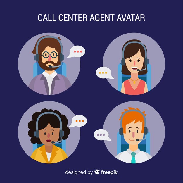 Sample of call center avatars