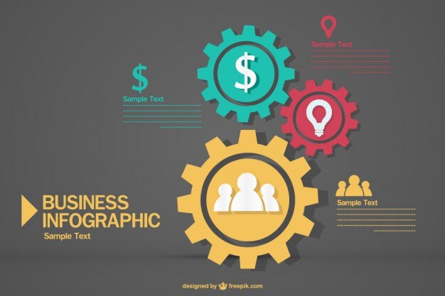 Free Vector sample text business infographic