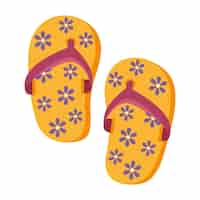 Free vector sandals summer accessory isolated icon