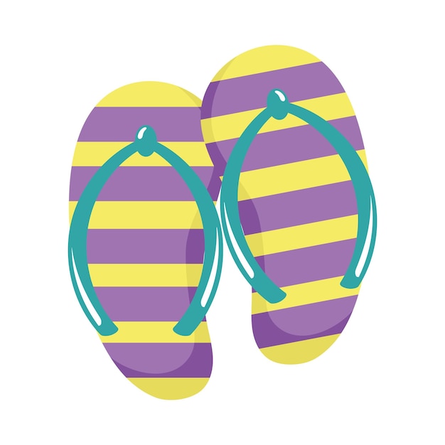 Free vector sandals summer accessory