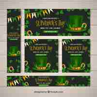 Free vector sant patrick's day banners web collection