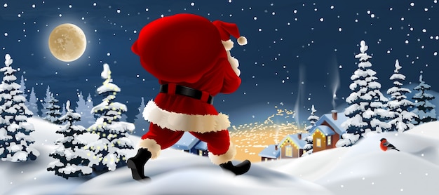 Santa claus banner design