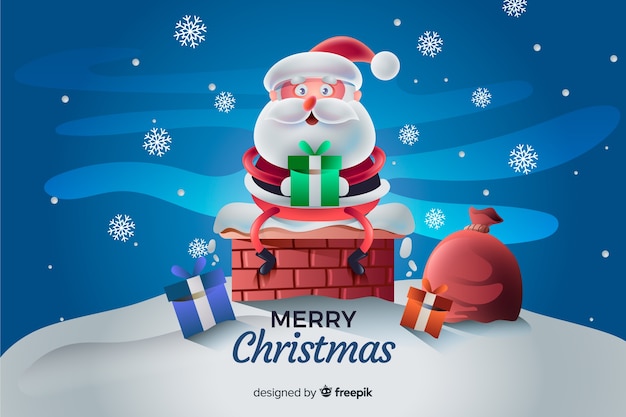 Santa claus christmas background