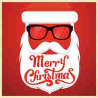 Free vector santa claus christmas card in hipster style
