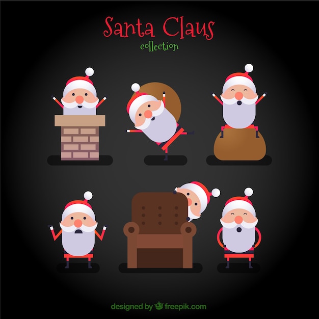 Free vector santa claus collection