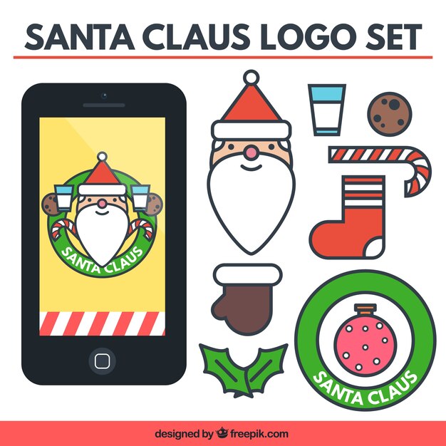 Santa claus, customizable logo