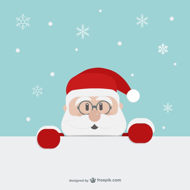 Free vector santa claus face cartoon