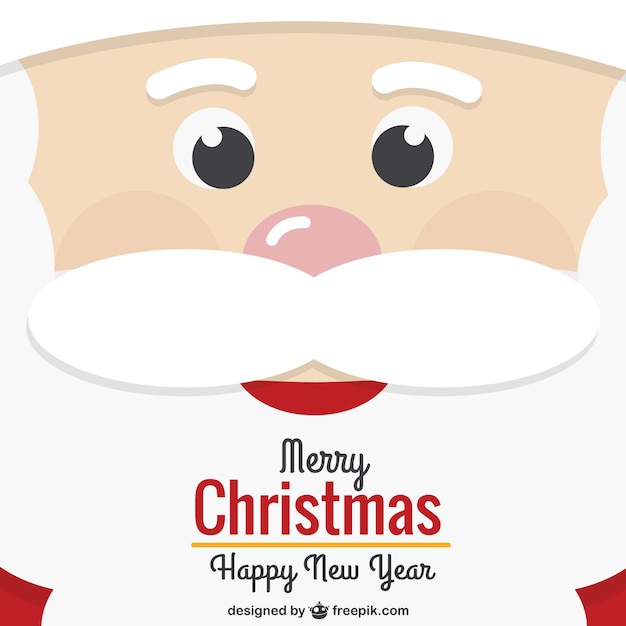 Free vector santa claus face christmas card