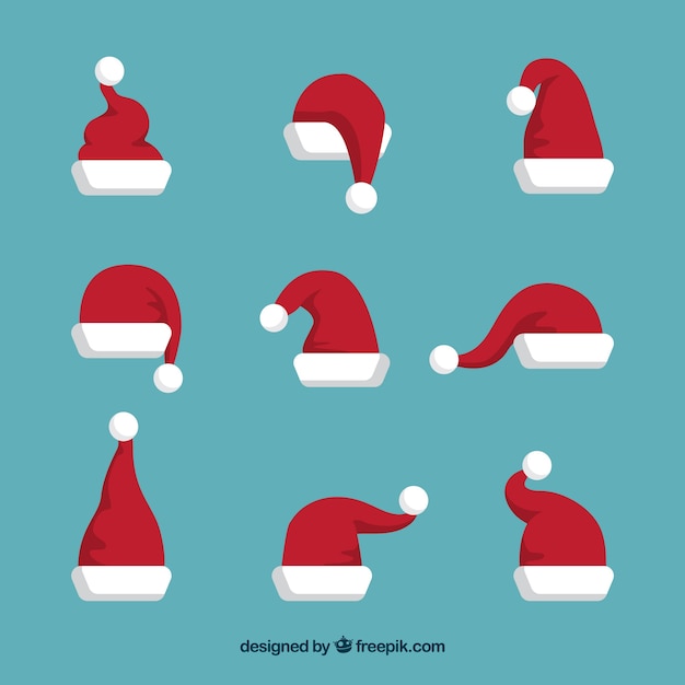 Santa claus hat collection