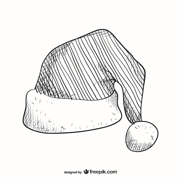 Vettore gratuito babbo natale disegno cappello