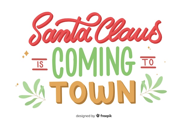 산타 클로스는 도시 글자에오고있다