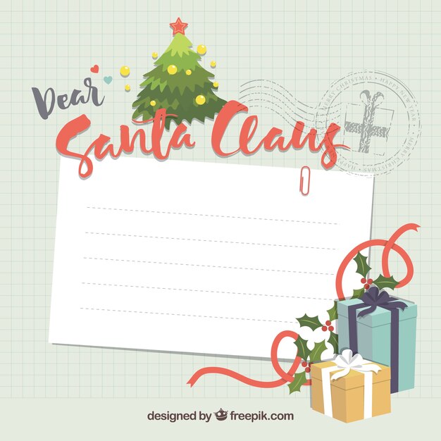 Santa claus letter template