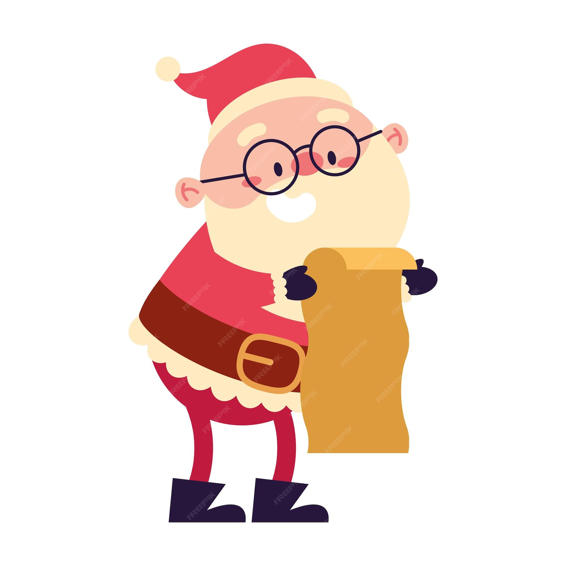 Free Vector Santa claus list