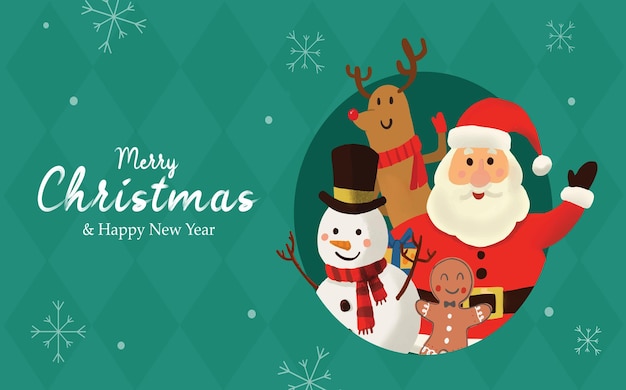 Santa claus merry christmas background