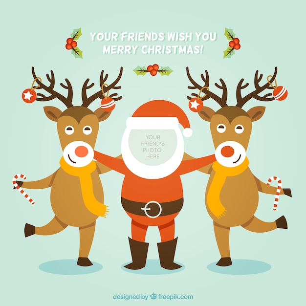 Free vector santa claus portrait template