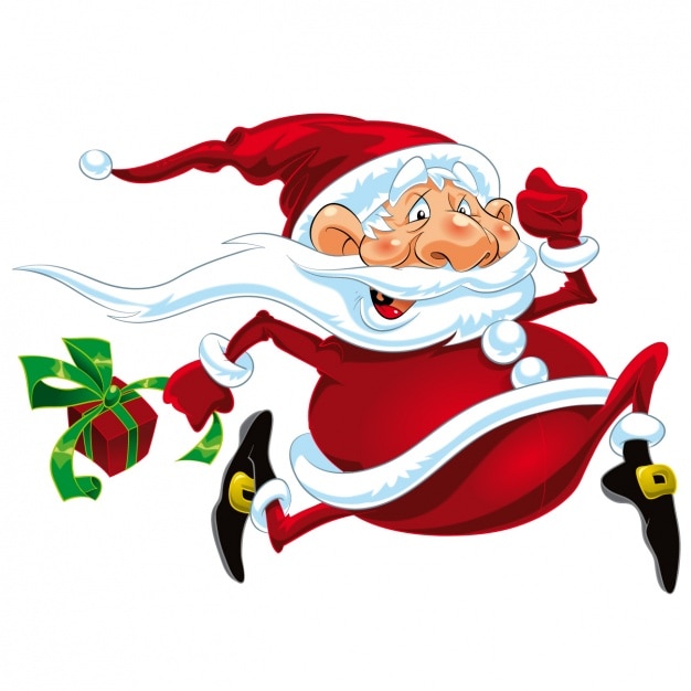 Free vector santa claus running design