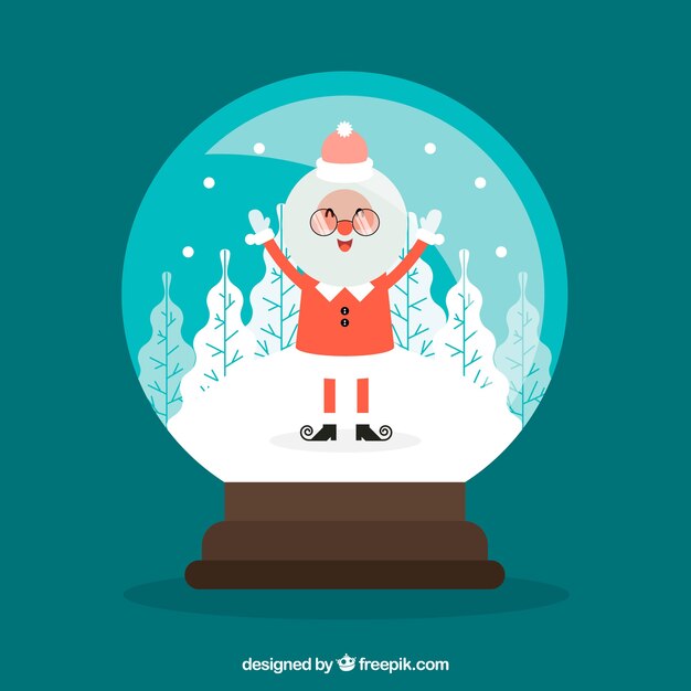 Santa claus snowball background