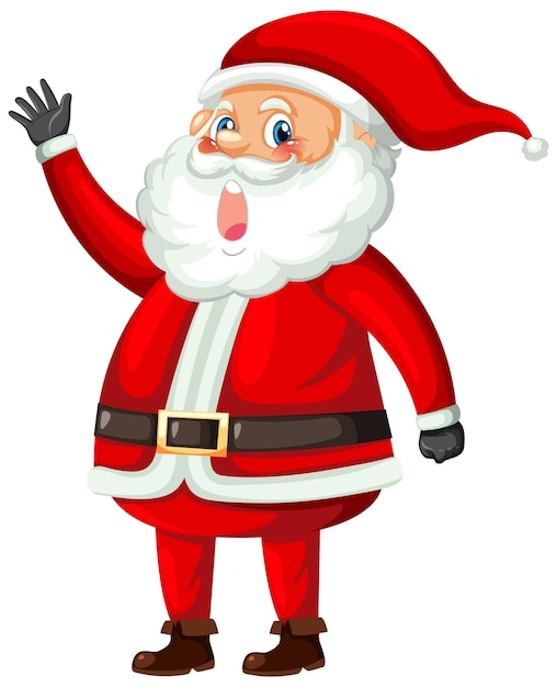 Santa claus waving his hand