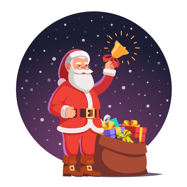 Santa claus with sack full of gifts