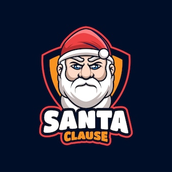 Santa clause esport creative christmas cartoon mascot logo