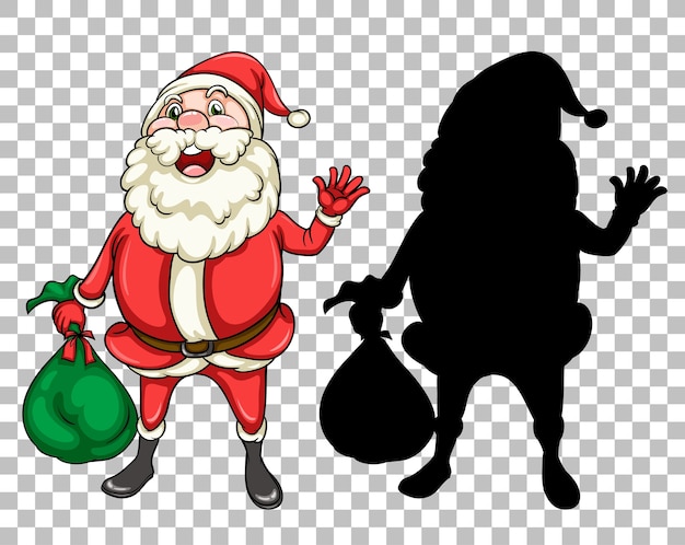 Free vector santa holding gift bag