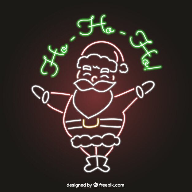 Santa neon lights